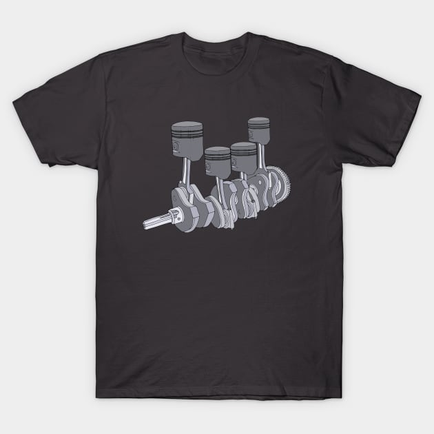 Four Cylinder T-Shirt by DiegoCarvalho